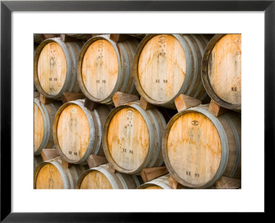 Oak Barrels In Winery, Sonoma Valley, California, Usa by Julie Eggers Pricing Limited Edition Print image