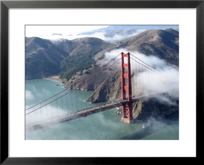 Low Clouds Clearing Around The Golden Gate Bridge, San Francisco Bay, California by Sandra Cannon Pricing Limited Edition Print image