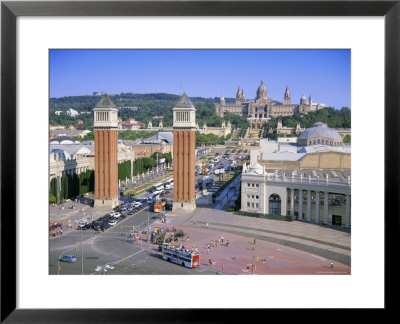 Plaza D'espanya, Fountains In Front Of The National Museum Of Art, Barcelona, Catalunya, Spain by Gavin Hellier Pricing Limited Edition Print image