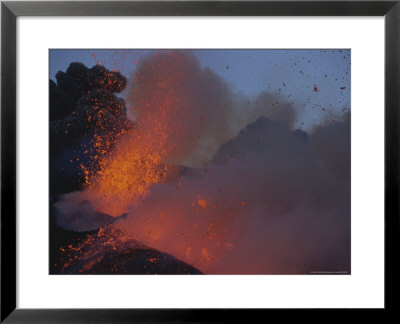 Fiery New Cone Explodes With Fury On Mount Etna by Carsten Peter Pricing Limited Edition Print image