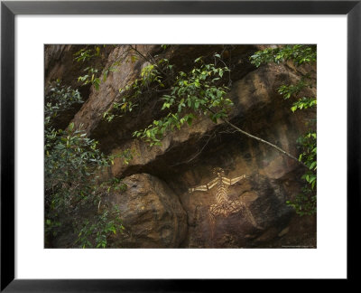 Australian Aboriginal Rock Art On A Rock In Kakadu National Park by Randy Olson Pricing Limited Edition Print image