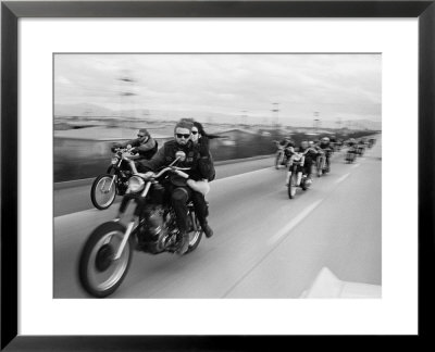 Hell's Angels Motorcycle Gang On The Road by Bill Ray Pricing Limited Edition Print image