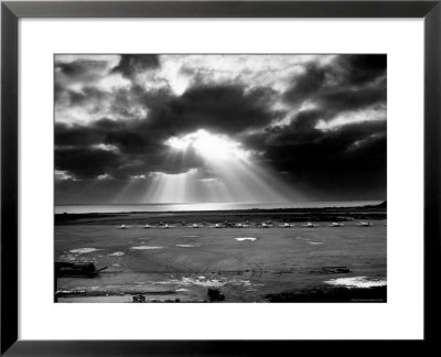 Sunset Breaking Over Us Airbase Across East China Sea From Mainland China by Carl Mydans Pricing Limited Edition Print image