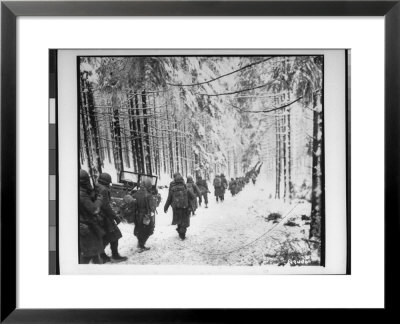American Soldiers On Their Tay To Cut Off St. Vith Houffalize Road In Belgium, During Wwii by Richard A. Massenge Pricing Limited Edition Print image