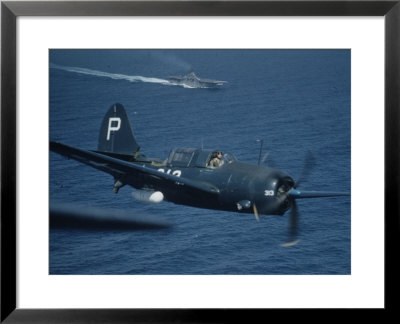 Jet Carrier Landing: Navy's Jet Planes On Aircraft Carrier Uss Boxer by John Florea Pricing Limited Edition Print image