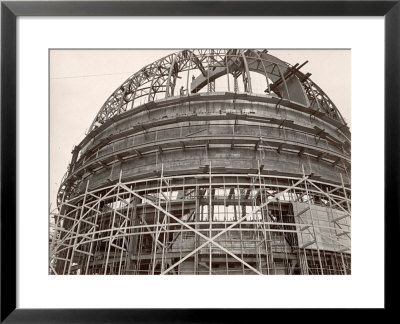 Dome Under Construction To House 200-Inch Telescope At Observatory On Mt. Palomar by Margaret Bourke-White Pricing Limited Edition Print image