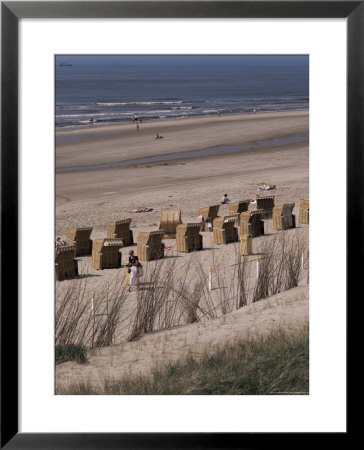 Cane Chairs On Beach, Egmond, Holland by I Vanderharst Pricing Limited Edition Print image
