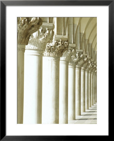 White Columns Of The Ducale Palace, St. Marks Square, Venice, Italy by Lee Frost Pricing Limited Edition Print image