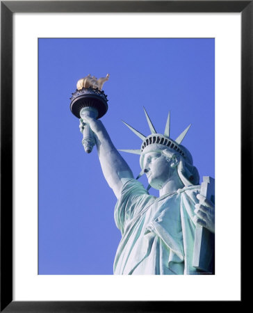 Close-Up Of The Statue Of Liberty In New York, Usa by Nigel Francis Pricing Limited Edition Print image
