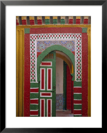 Brightly Painted Door In The Medina, Essaouira, Morocco by Bruno Morandi Pricing Limited Edition Print image