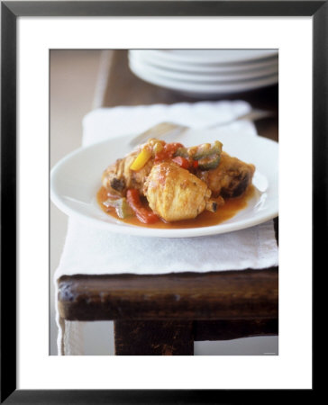 Coniglio In Peperonata (Rabbit With Peppers, Italy) by Jean Cazals Pricing Limited Edition Print image