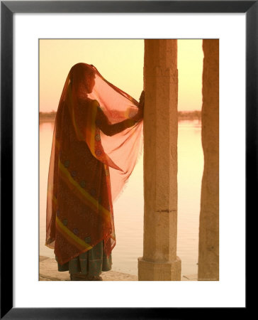 Woman Wearing Sari, Jaisalmer, Rajasthan, India by Doug Pearson Pricing Limited Edition Print image