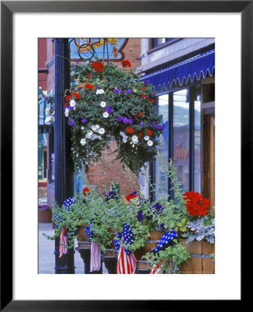 Flags And Flowers, Philipsburg, Montana, Usa by Chuck Haney Pricing Limited Edition Print image
