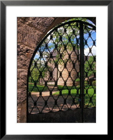 Cesis Castle Through Iron Gate, Latvia by Janis Miglavs Pricing Limited Edition Print image
