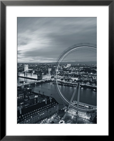 Houses Of Parliament And Millennium Wheel, London, England by Doug Pearson Pricing Limited Edition Print image