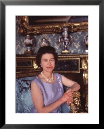 Queen Elizabeth Ii At Buckingham Palace, London, England by Cecil Beaton Pricing Limited Edition Print image