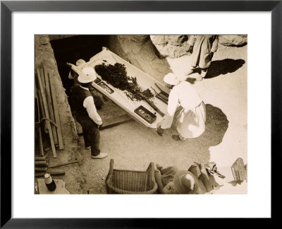 Funeral Bouquet Being Removed From The Tomb Of Tutankhamun, Valley Of The Kings, 1922 by Harry Burton Pricing Limited Edition Print image