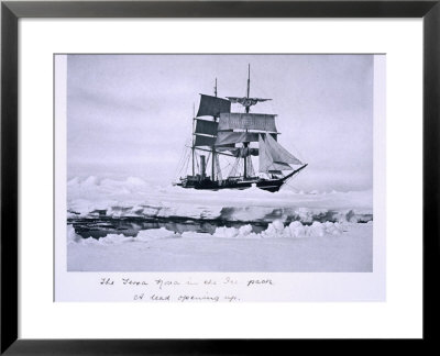 Terra Nova' In The Pack Ice. A Lead Opening Up, From Scott's Last Expedition by Herbert Ponting Pricing Limited Edition Print image