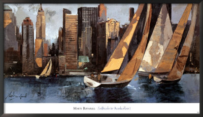 Sailboats In Manhattan I by Marti Bofarull Pricing Limited Edition Print image