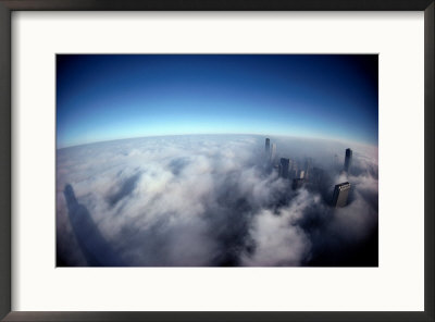 Chicagos Skyscrapers Pierce Dense Clouds Rolling In From Lake Michigan by Steve Raymer Pricing Limited Edition Print image