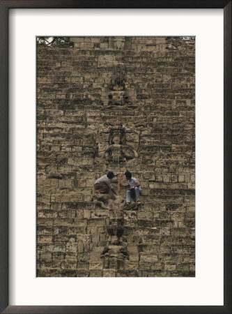 Archeologists Measure The Ruin Of The Mayan Hieroglyphic Stairway by Kenneth Garrett Pricing Limited Edition Print image