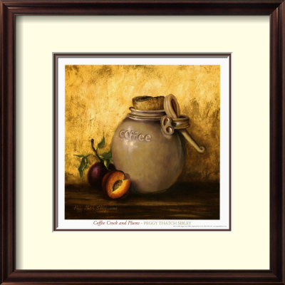 Coffee Crock And Plums by Peggy Thatch Sibley Pricing Limited Edition Print image