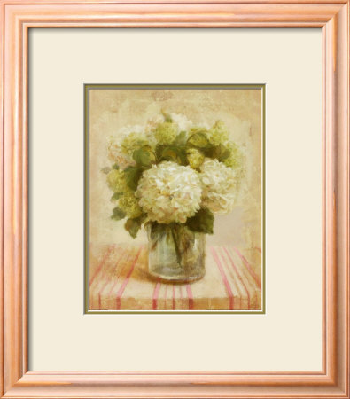 Cottage Hydrangeas In White by Danhui Nai Pricing Limited Edition Print image