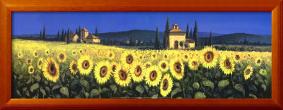 Tuscan Panorama - Sunflowers by David Short Pricing Limited Edition Print image