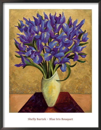 Blue Iris Bouquet by Miroslav Bartak Pricing Limited Edition Print image
