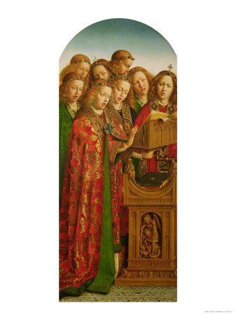 Singing Angels, From The Left Wing Of The Ghent Altarpiece, 1432 by Hubert Eyck Pricing Limited Edition Print image