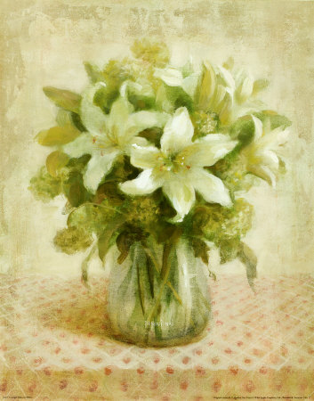 Cottage Lilies In White by Danhui Nai Pricing Limited Edition Print image
