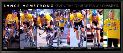 Lance Armstrong, Seven Time Tour De France Champion by Graham Watson Pricing Limited Edition Print image