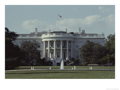 A View Of The Rear Portico (South Side) Of The White House by Stephen St. John Pricing Limited Edition Print image