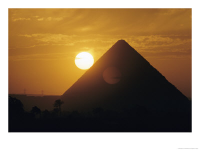 Sun Over The Pyramids At Giza by Emory Kristof Pricing Limited Edition Print image