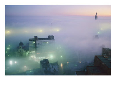 Montevideo, Uruguay, In Predawn Fog by Pablo Corral Vega Pricing Limited Edition Print image