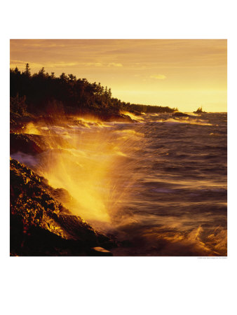Waves Crashing, Lake Superior, Eagle Harbor, Mi by Tom Dietrich Pricing Limited Edition Print image