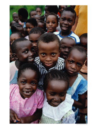 Group Of Schoolchildren, Mombasa, Kenya by Eric Wheater Pricing Limited Edition Print image