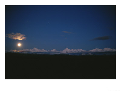 Moonrise Over The Mt. Mckinley Range by Stacy Gold Pricing Limited Edition Print image