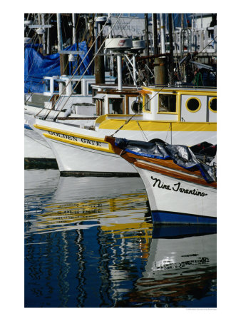 Fishing Boats At Fishermans Wharf, San Francisco, California, Usa by Roberto Gerometta Pricing Limited Edition Print image