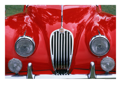 Front Detail Of 1955 Jaguar Xk-140 by Gary Conner Pricing Limited Edition Print image