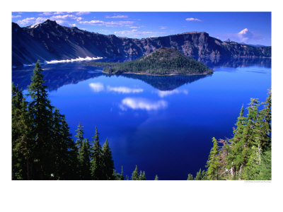 Crater Lake And Wizard Island, Crater Lake National Park, Oregon, Usa by Roberto Gerometta Pricing Limited Edition Print image