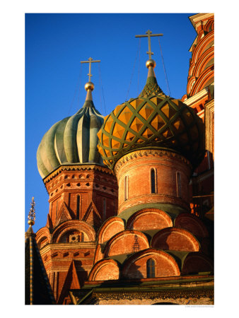 Detail Of Onion Domes Of St. Basil's Cathedral, Moscow, Russia by Jonathan Smith Pricing Limited Edition Print image