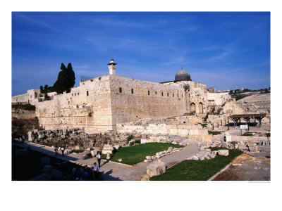 South Wall Around Old Jerusalem, Jerusalem, Israel by Lee Foster Pricing Limited Edition Print image