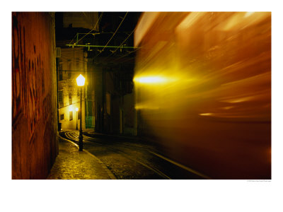 Funicular Tracks Of Elevador Da Gloria, Lisbon, Portugal by Martin Moos Pricing Limited Edition Print image