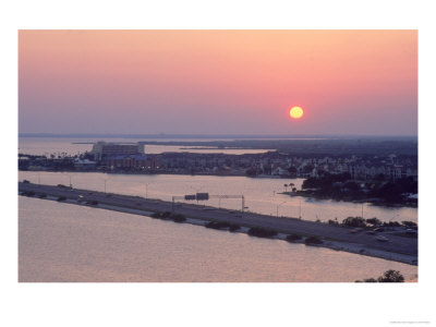 Tampa Bay At Sunset, Tampa, Florida by Terri Froelich Pricing Limited Edition Print image