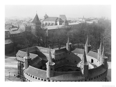 Looking Down On The Barbican In The Old Section Of Krakow by W. Robert Moore Pricing Limited Edition Print image