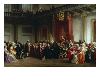 Benjamin Franklin Appearing Before The Privy by Christian Schussele Pricing Limited Edition Print image
