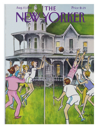 The New Yorker Cover - August 17, 1981 by Charles Saxon Pricing Limited Edition Print image