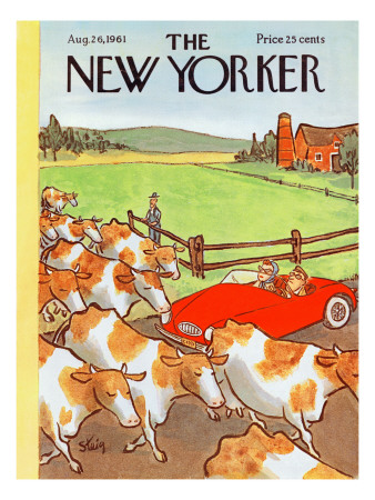 The New Yorker Cover - August 26, 1961 by William Steig Pricing Limited Edition Print image