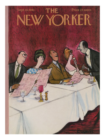 The New Yorker Cover - September 16, 1961 by Charles Saxon Pricing Limited Edition Print image